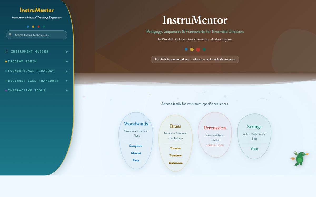 InstruMentor screenshot